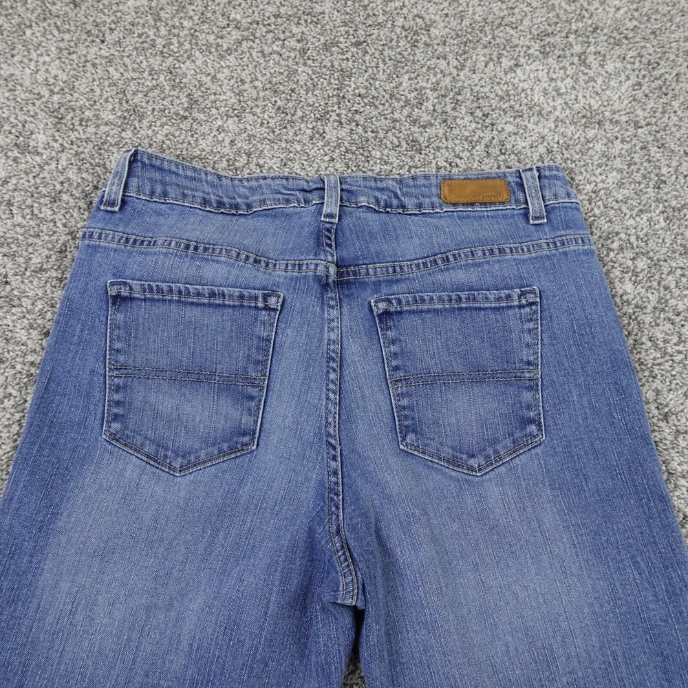Tommy Hilfiger Jeans Womens 10 Dark Blue Denim Pants Flare Boot Stretch Fade Y2K - Picture 12 of 14